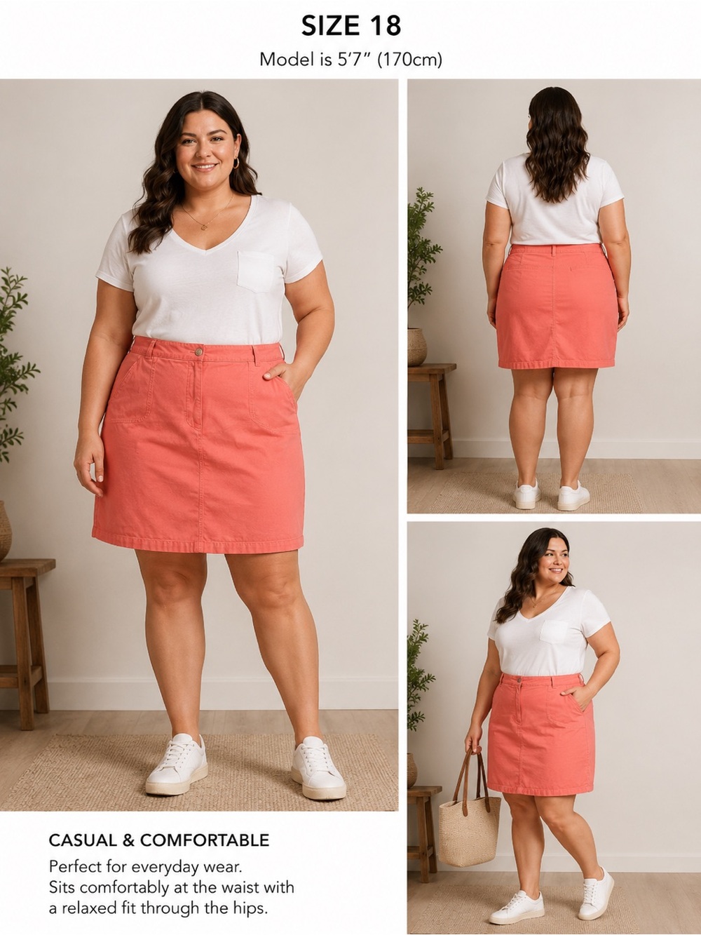 First Issue By Liz Claiborne Denim Skirt 18 - Picture 1 of 11